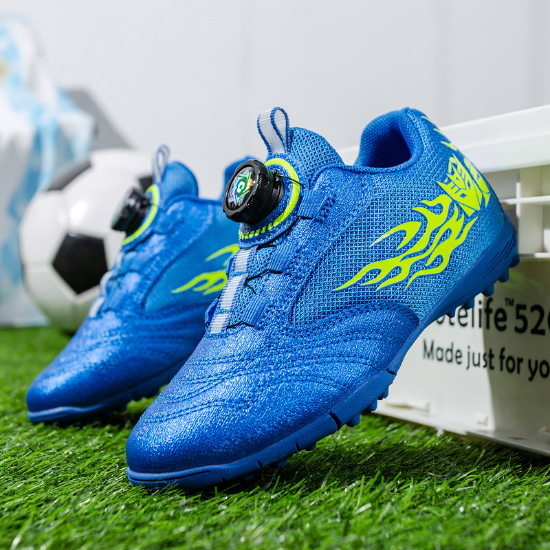 Chaussures d'entraînement professionnelles pour enfants avec ongles cassés, boucle rotative basse, version coréenne à la mode pour garçons_voghion.com