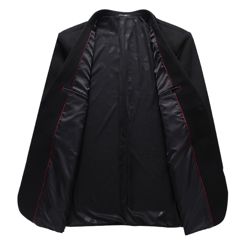 Fat brother in the autumn of 2024 new men's plus fat plus size black casual suit men's fat single western coat