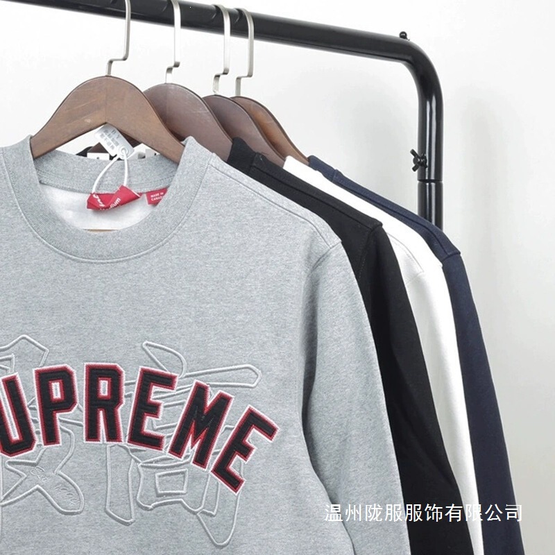 American Street Fashion Brand Cross-Shaped Cashew Letter Embroidery Sweatshirt for Men Hooded Sweatshirt Wholesale Available