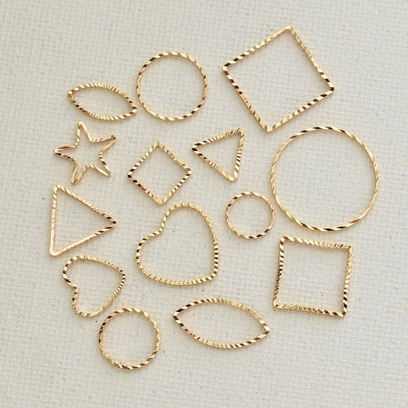 Copper-Plated Real Gold Batch Flower Geometric Round Square Five-Pointed Star Triangle Handmade DIY Jewelry Material Earrings Accessories Copper-Plated Real Gold Batch Flower Geometric Round Square Five-Pointed Star Triangle Handmade DIY Jewelry Material Earrings Accessories