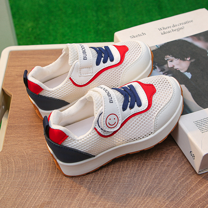 Children's Children's Shoes Summer 2025 Single Mesh Breathable Anti-kick Anti-collision sneaker Non-slip Color-matching Western-style Middle-style Children's Mesh Shoes