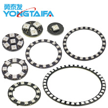 WS2812 5050 RGB LED����ȫ�������òʵƿ�����ģ�鷽��Բ��LED��
