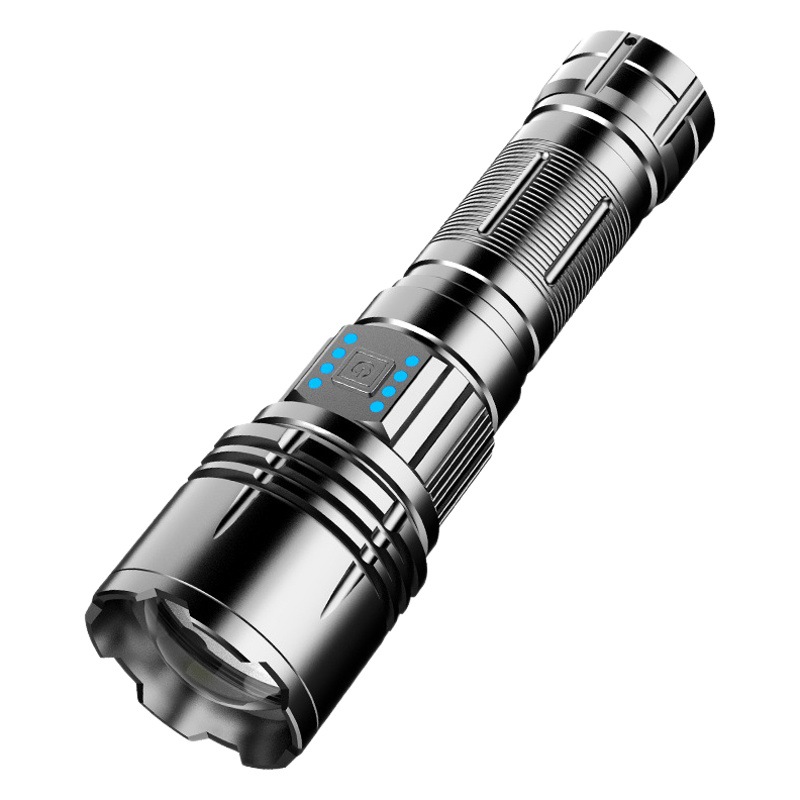 Zoom linterna láser aleación de aluminio linterna de luz fuerte de largo alcance de alta potencia del reflector linterna Tyep-C carga rápida al por mayor