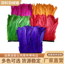 25-30cm彩色加密公鸡尾布带布边手工DIY 羽毛服装辅料帽子饰品配