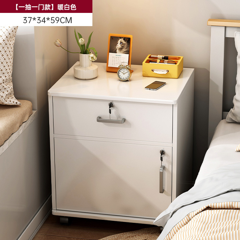 Tabernita de cabecera armario de almacenamiento doméstico armario de almacenamiento de alquiler gabinete de exhibición de alquiler pequeño estante de almacenamiento junto a la cama