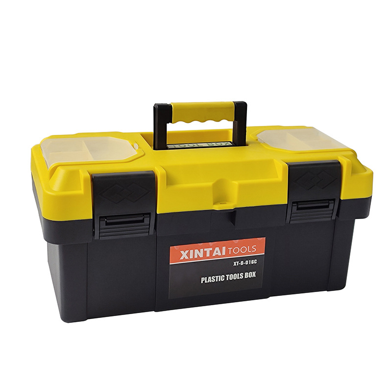 家庭用プラスチック携帯多機能金物工具箱車載修理ツール二重収納ボックスメーカー卸売り