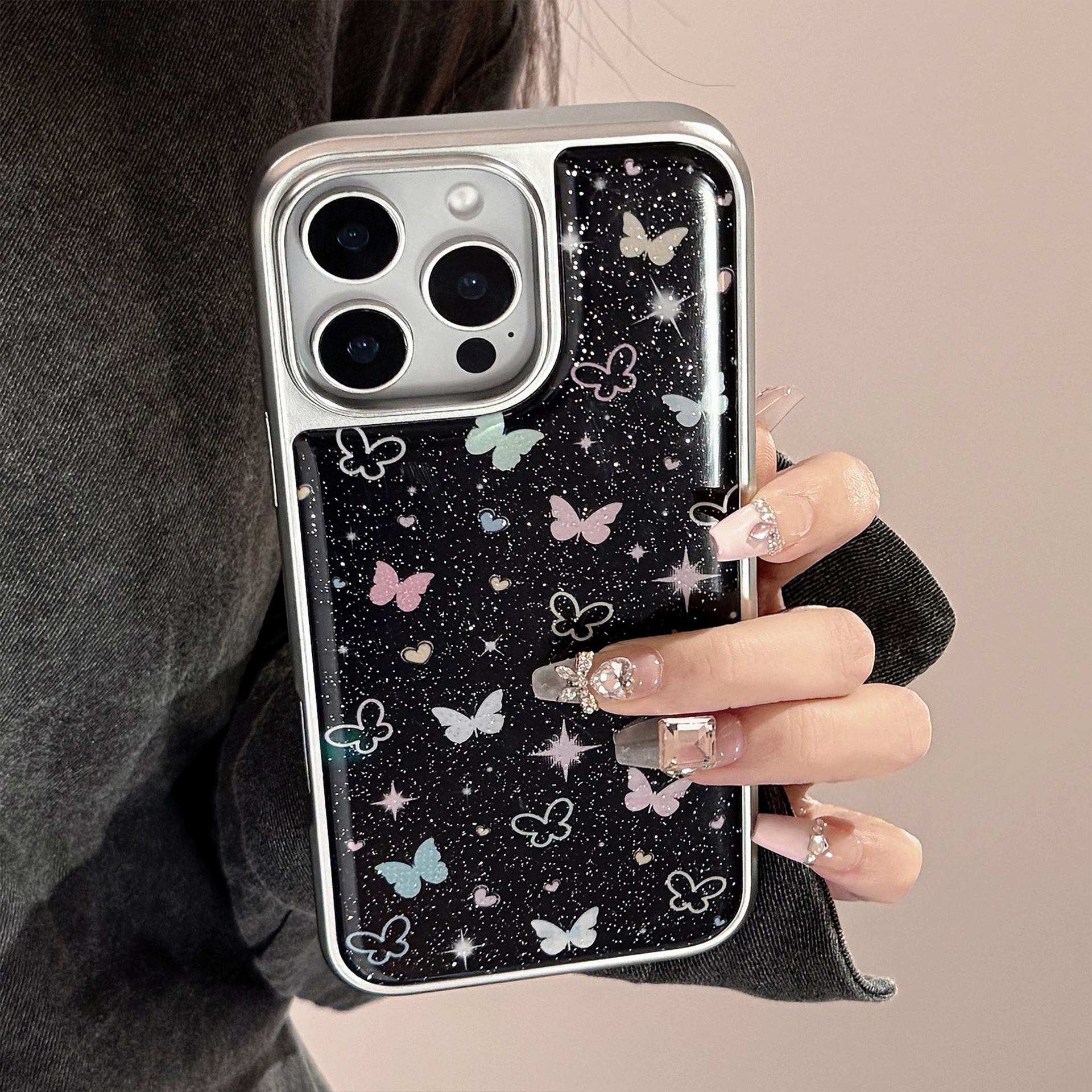 Protective Phone Case With Star And Butterfly Pattern For Iphone_voghion.com