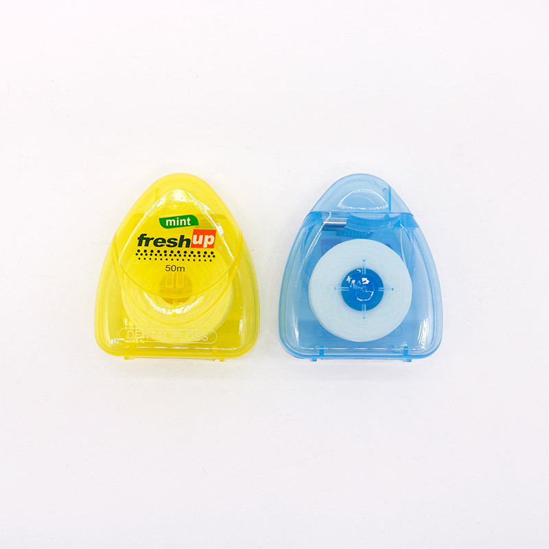 Hilo dental triangular para uso doméstico, para limpiar los dientes, hilo dental extra largo de 50 metros.