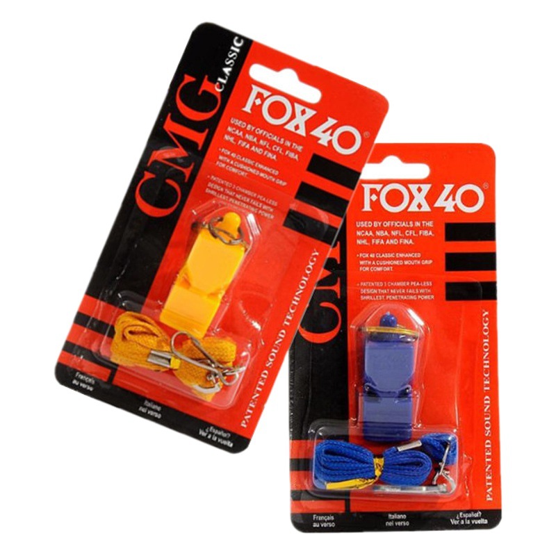Genuine Outdoor Sports Mouth Guard Fox Whistle Fox40 Whistle Referee Rescue Whistle Plastic High Pitch