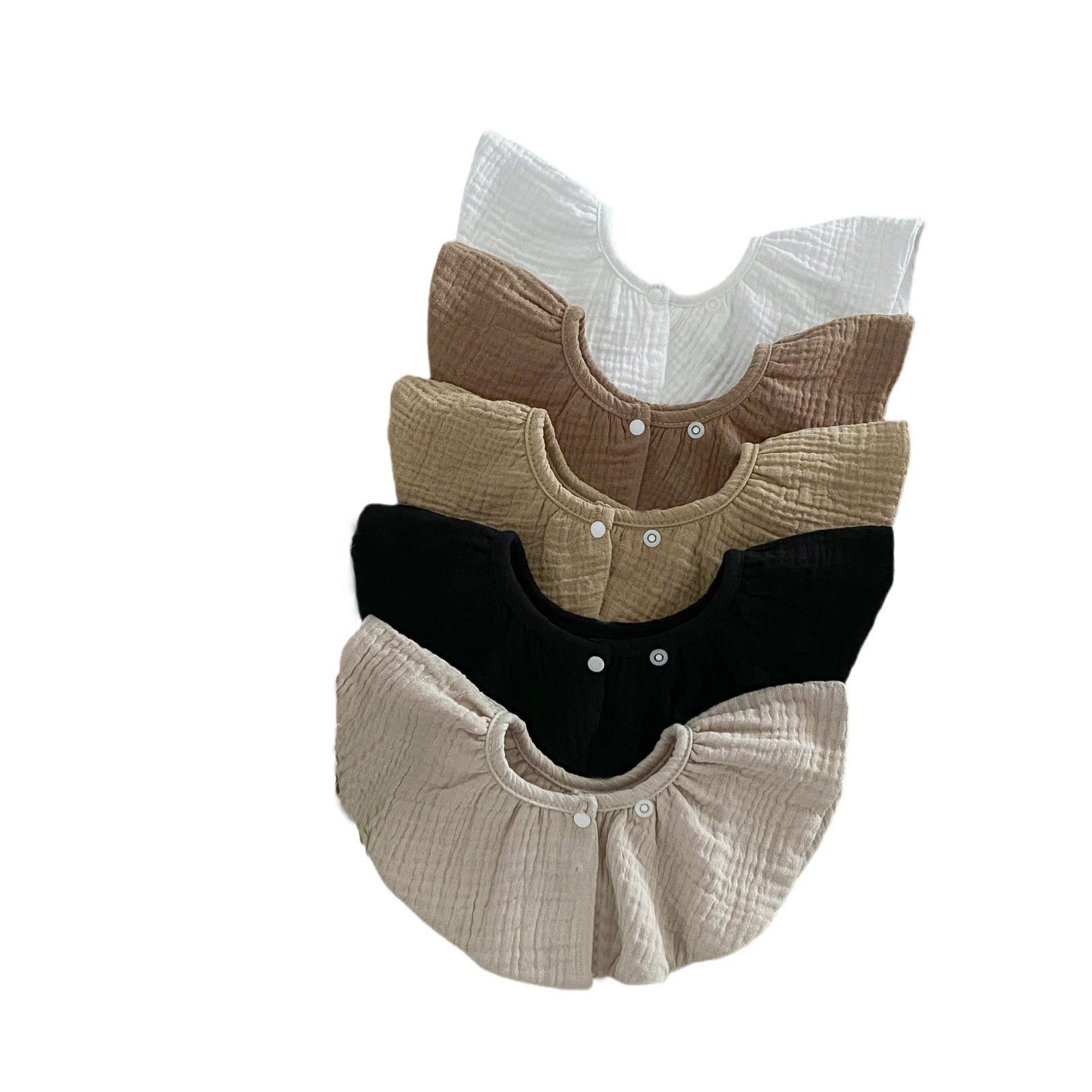 Cotton waterproof solid color gauze Korean winter brand eating bib…
