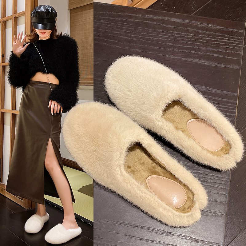 fashionable demi-season keep warm casual women's slippers