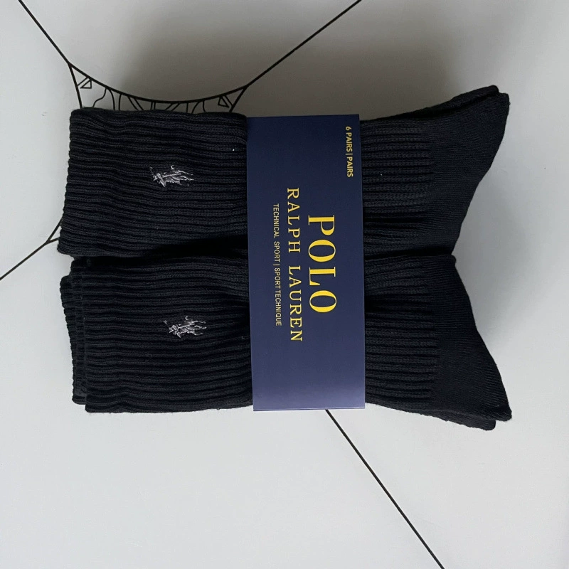 Носки Ralph Lauren средней длины, с вышивкой, стиль для досуга, единый размер, хлопковая смесь