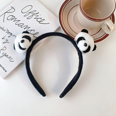 新款可愛熊貓公仔束髮帶 立體卡通熊貓兒童發箍 洗臉化妝壓發頭箍