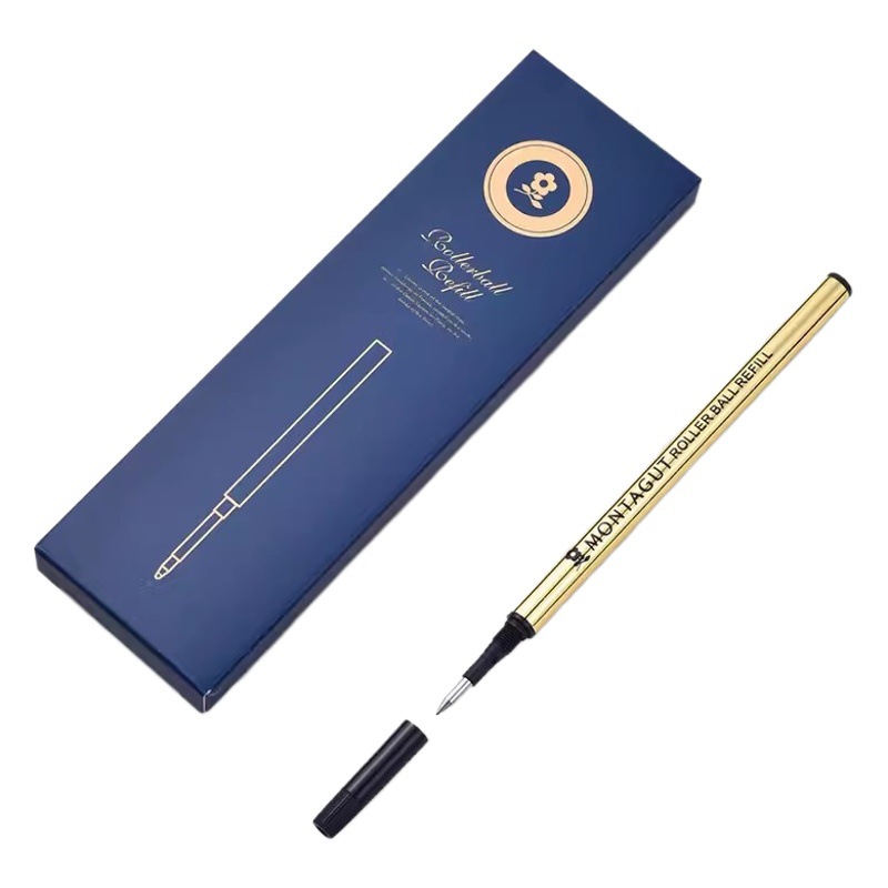 French Montejo Baozhu refill 0.5mm/0.7mm spiral water refill metal signature pen spot wholesale