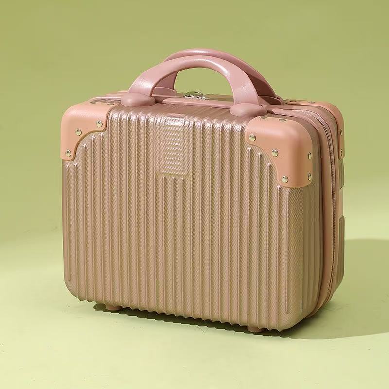 Maleta retro Estuche cosmético de 14 pulgadas Maleta pequeña Mini recuerdo Caja de contraseña ligera pequeña Caja de viaje