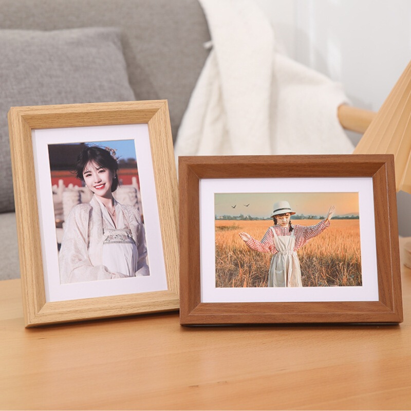Wooden photo frame wall-mounted MDF density board 6-inch 10-inch A4 business license frame Chinese calligraphy picture frame mounting Wooden photo frame wall-mounted MDF density board 6-inch 10-inch A4 business license frame Chinese calligraphy picture frame mounting