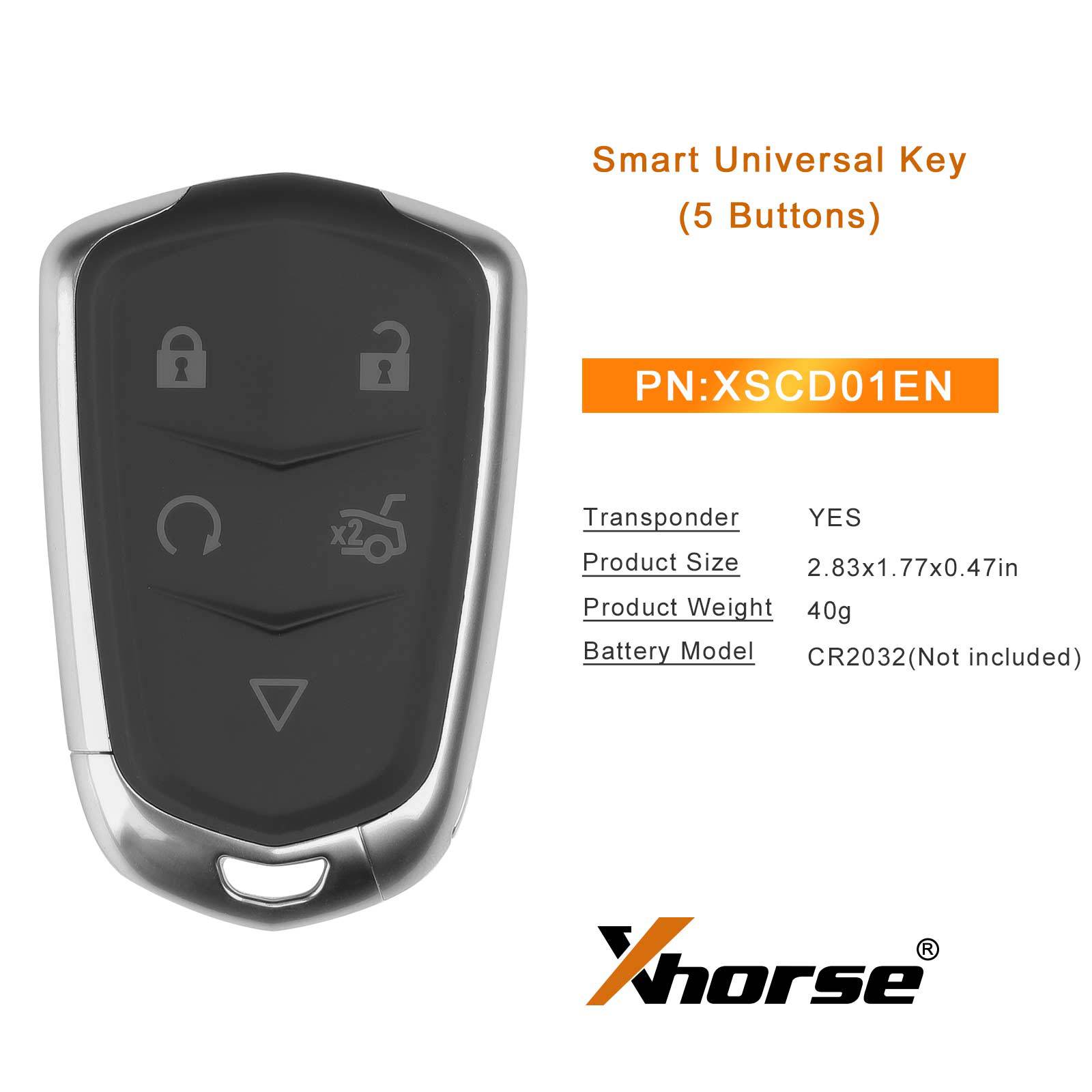 XHORSE XSCD01EN XM38 Series Universal Key5-key VVDI smart remote…