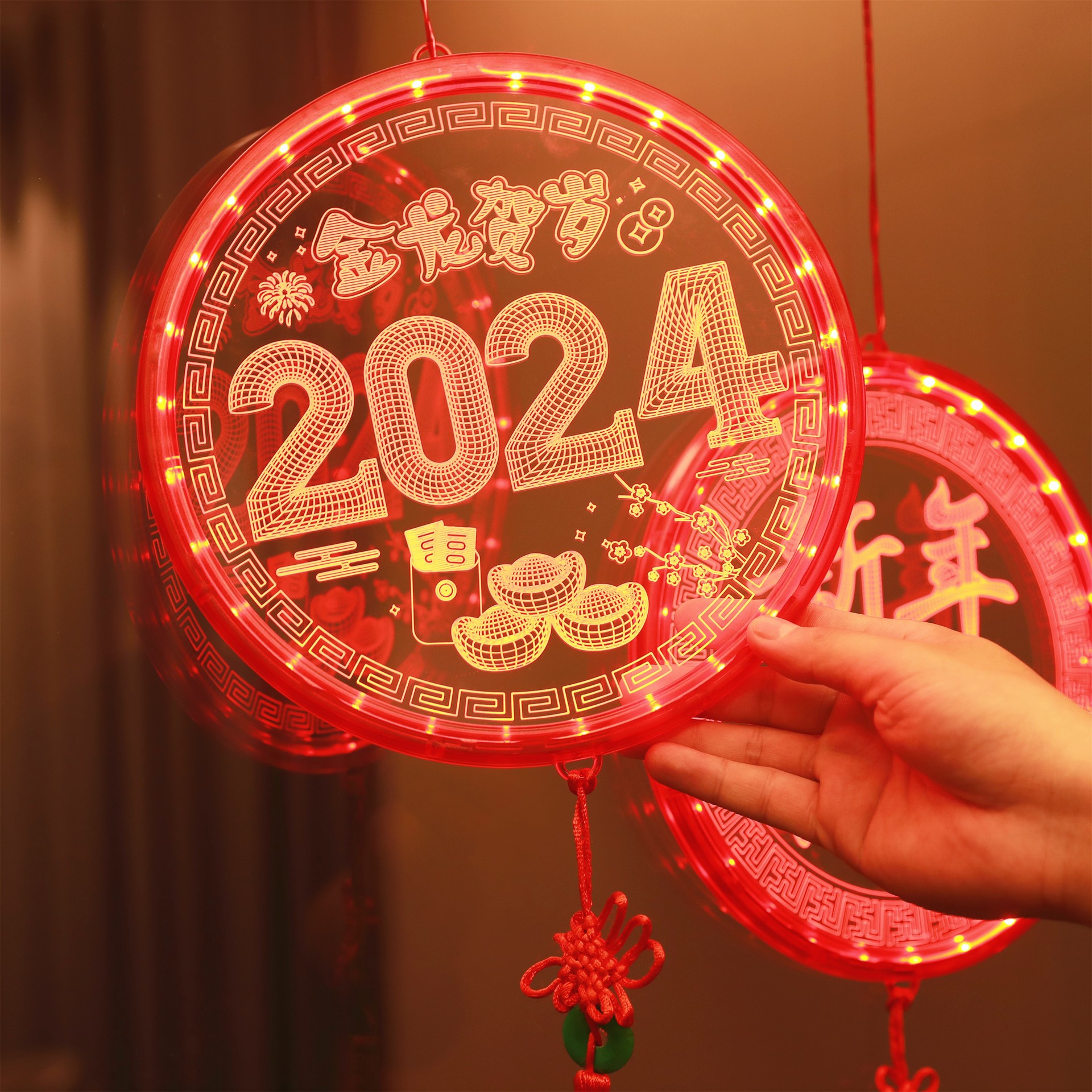 2024 Año Nuevo Lámpara decorativa regalo del Año del Dragón Año Nuevo diseño de la ventana Año Nuevo Festival de Primavera Año Nuevo mercancías al por mayor Año Nuevo lámpara colgante