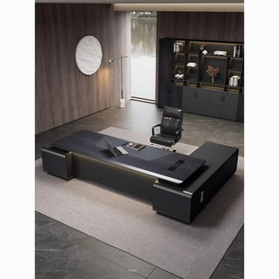 Painted Boss Desk Office Desk and Chair Combination Light Luxury High-End Simple Modern President Chairman Manager Executive Desk