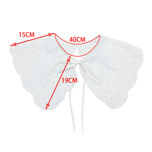 New water-soluble cotton embroidered fake collar, versatile women's model, hollow cloud shoulder collar, hot-selling e-commerce model