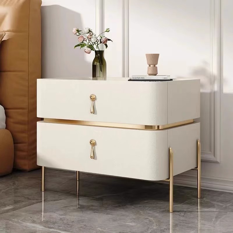 Dormitorio doméstico simple y moderno dormitorio superior italiano de lujo ligero mesita de cabecera sin instalación integral nuevo tipo