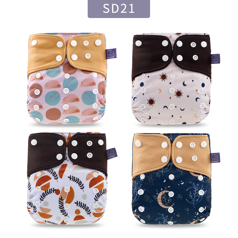 Pantalones de pañales para bebés Pañal de tela ajustable lavable impermeable transpirable a prueba de orina Pantalones de entrenamiento de pañales a prueba de fugas portátiles