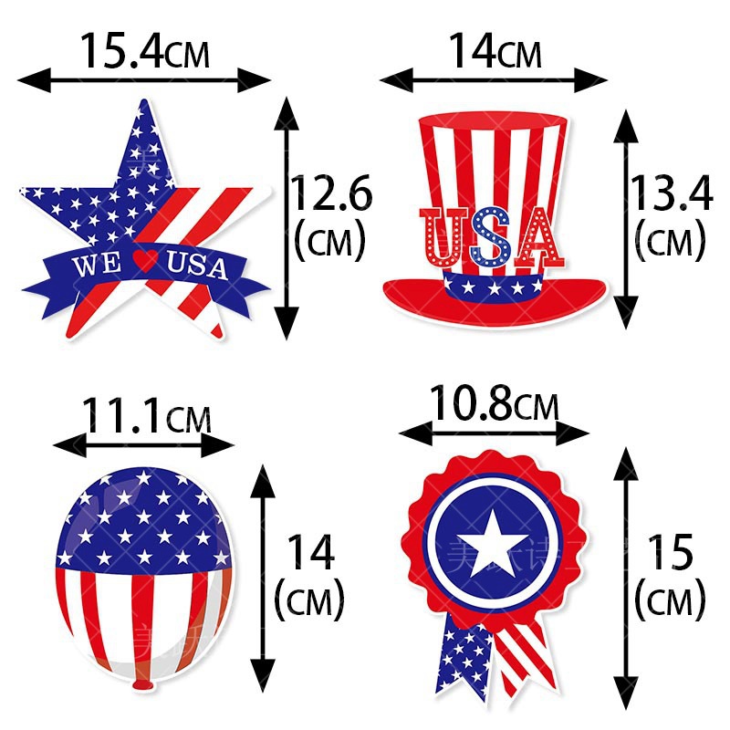 Nuevo estilo transfronterizo de la fiesta del Día de la Independencia de EE. UU. Decoración de la bandera colgante en espiral juego 4th of July decoración