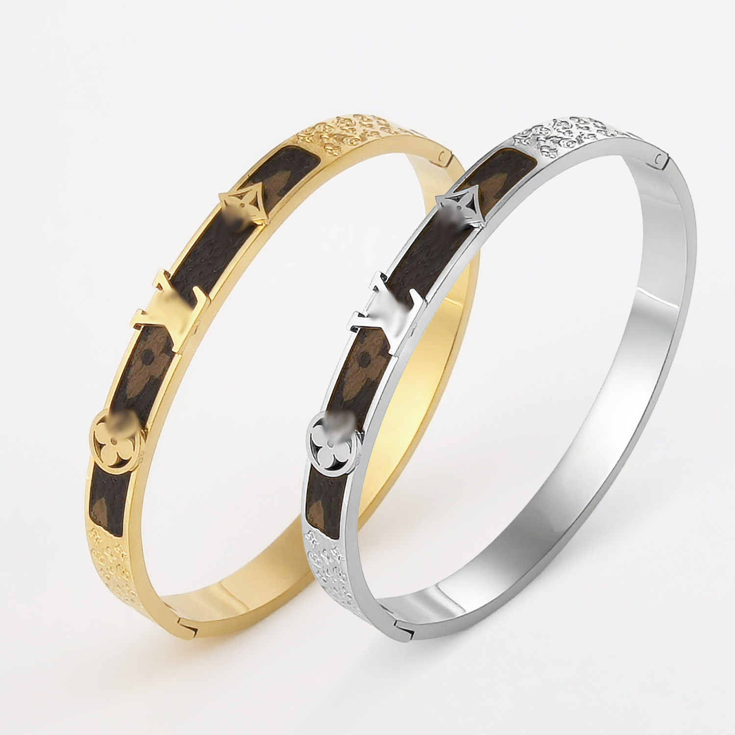 European and American Cross-Border Donkey Home Presbyopic Leather Titanium Steel Bracelet Non-Fading Jewelry Bracelet Bracelet Jewelry Accessories 3