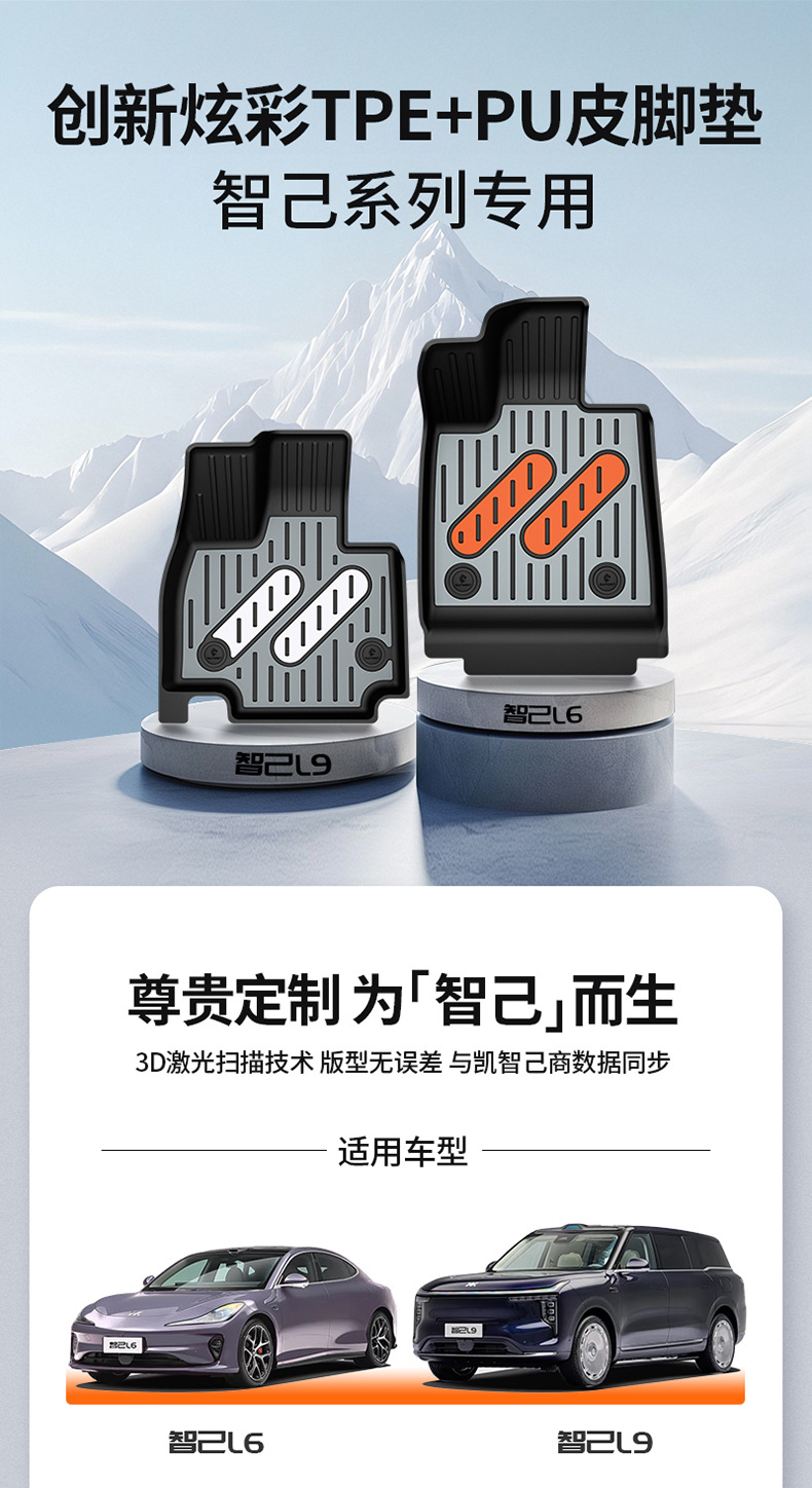 Suitable for Zhiji Ls9 Ls8 Ls6 L6 Special Vehicles, Colorful Tpe Car Floor Mats and Trunk Mats