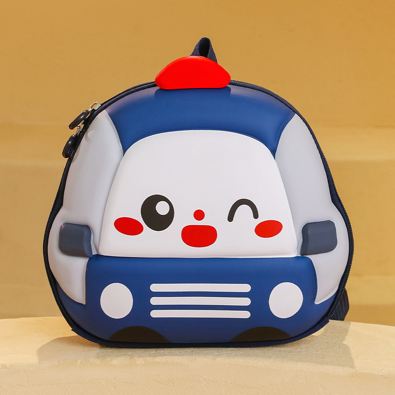 2025 verano nuevo lindo coche bolso infantil cartoon estereoscópico mochila de jardín de infantes mochila ligera