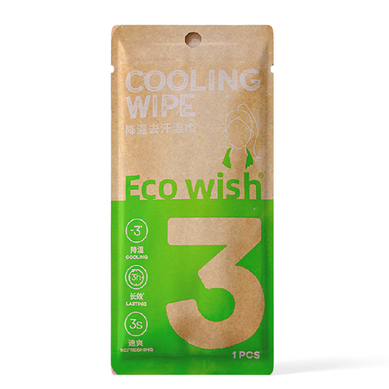 Ecowish 冷却アイスワイプ ルルモンスター 冷却ウェットワイプ 汗を除去し、熱中症を防ぎ、リフレッシュ、冷却、持ち運び可能|undefined