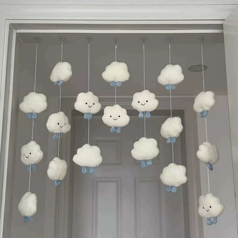 Cloud Door Curtain Cute Hanging Decoration Children's White Cloud Hanging Room Decoration Hanging Curtain Creative Decoration Gold Wholesale One Piece Free Shipping