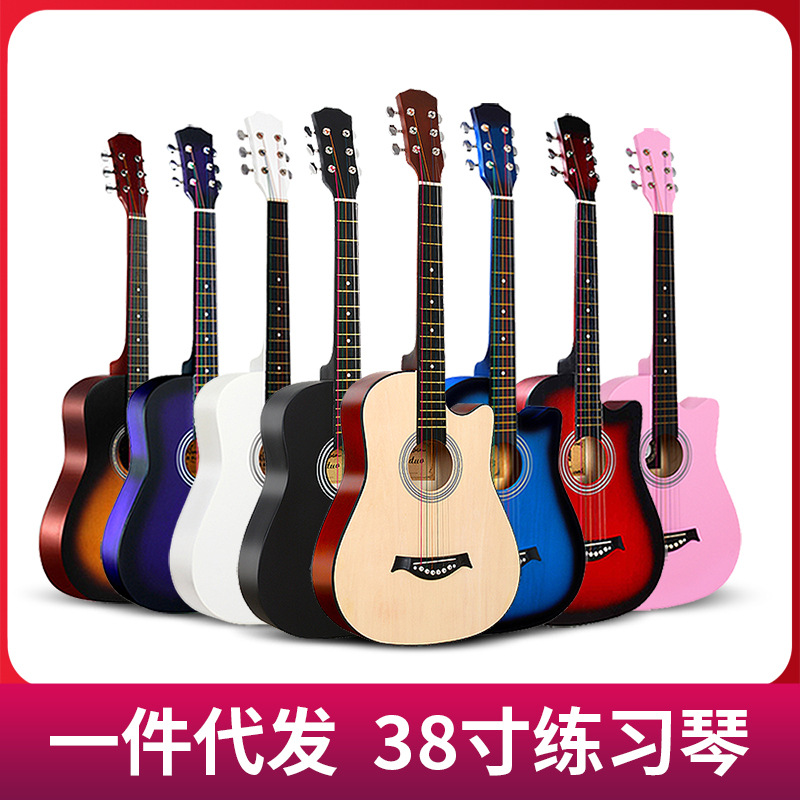 Guitarra 38 pulgadas practicando piano una canción popular transfronteriza para principiantes guitarra popularización de instrumentos musicales guitarra al por mayor