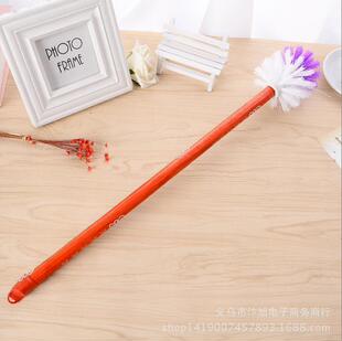 2 Yuan Wooden Handle Round Head Toilet Brush Sanitary Cleaning Brush Round Head Brush Plastic Brush Wooden Handle Floor Brush One Yuan Two Yuan Goods