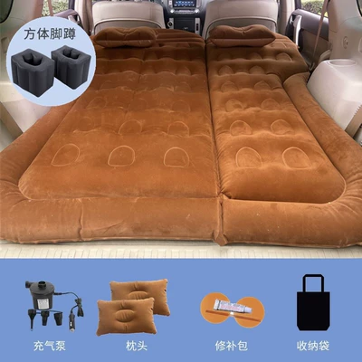 Travel Essential for Road Trips — Vehicle-mounted inflatable bed - suv-honeycomb-flocking-brown-2-square-piers