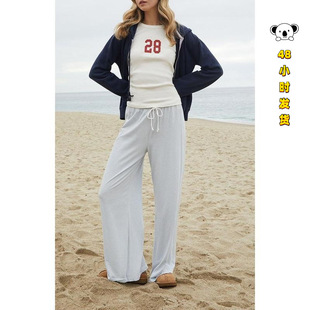 I 42735 Striped Sweet Wide Leg Pants �l�y���ѝ