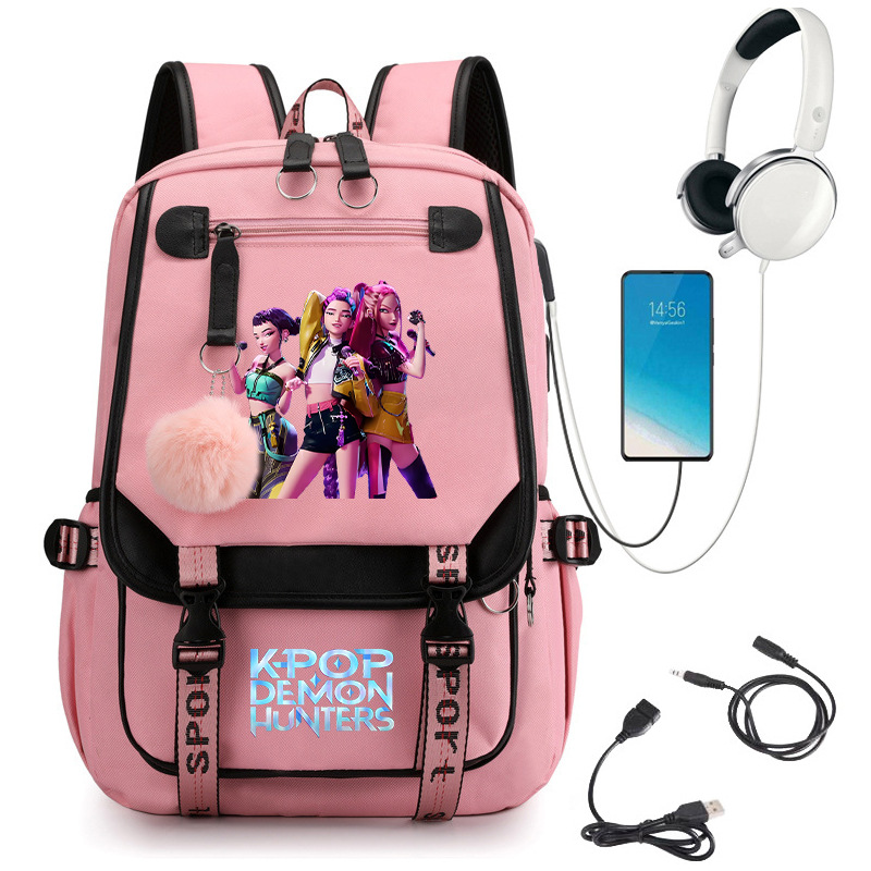 Hunting Witch Group Versión coreana de la mochila escolar del campus del estudiante de secundaria impresa mochila de viaje al aire libre venta caliente transfronteriza 0712