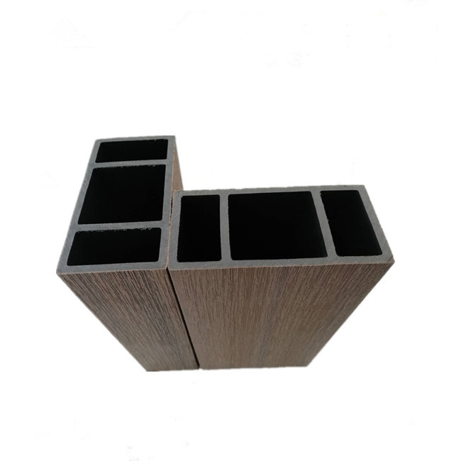 Valla de madera de plástico al aire libre valla de segunda generación columna de coextrusión patio exterior corredor barandilla paso cuadrado 120*60 tubo