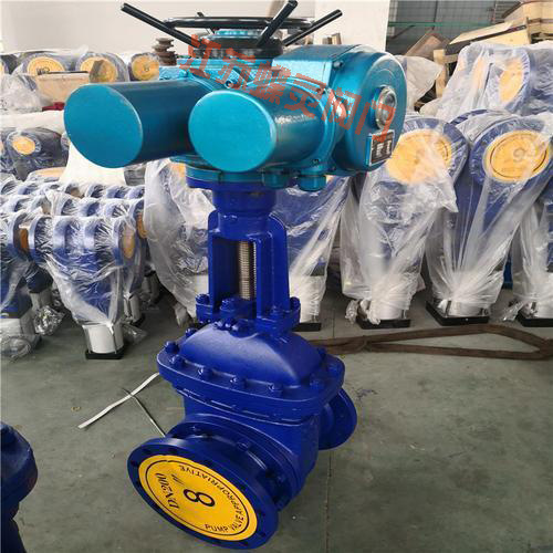 PZ941TC-10C法兰碳钢电动耐磨陶瓷排渣阀 DN80陶瓷刀闸阀