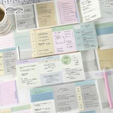 霁旅PaperMore频繁记录系列三段装便签简约ins风渐变色手帐留言纸