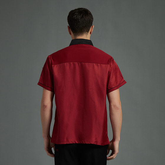 Chef's Work Clothes Men's Short-sleeved Summer Thin Chef's Clothes Long-sleeved White Restaurant Canteen Catering Worker's Clothes Chef's Clothes