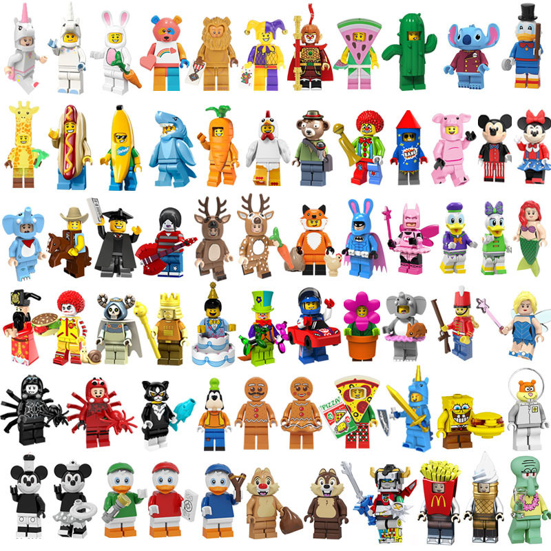 Foreign trade for smoking cartoon animal building blocks, rabbit, fairy, shark, small particle doll bag