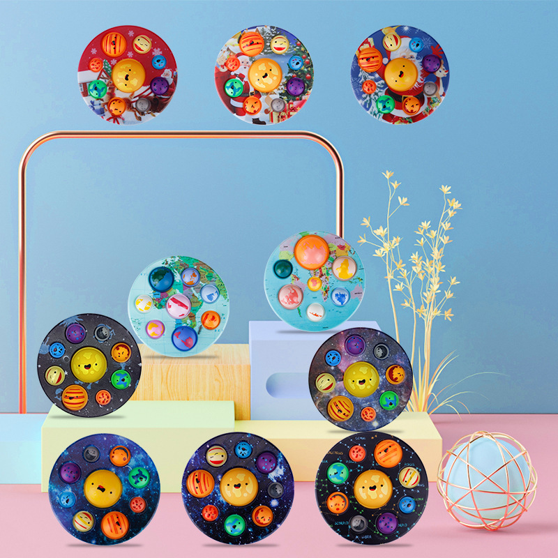 Cross-Border Rodent Killer Pioneer Pinch Music Decompression Educational Children's Toy Decompression Finger Press Sensory Planet Bubble Music