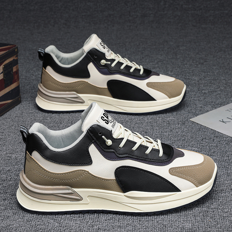 Primavera Gump zapatos de hombre 2024 nuevos zapatos de carrera casuales de estilo de Hong Kong zapatos de moda de hombre elevados zapatos deportivos