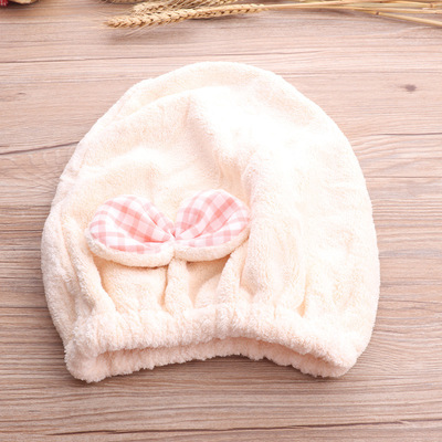 玛莉安珊瑚绒干发帽 细纤维 强吸水 干包头巾加厚3053成人浴帽