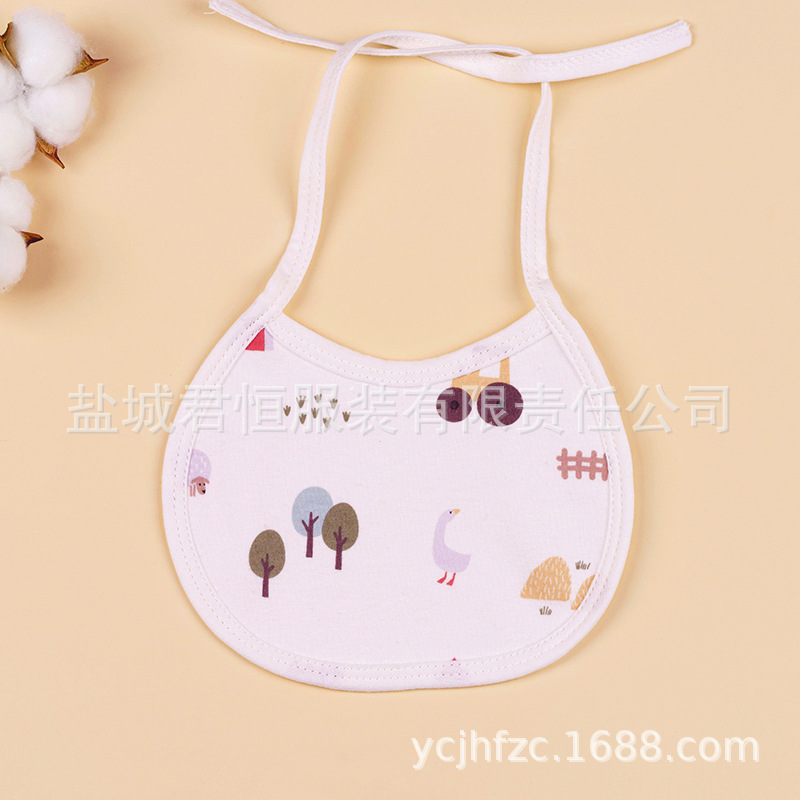 Bebé con cordones a prueba de agua babero recién nacido suministros bebé con cordones bebé babero de algodón