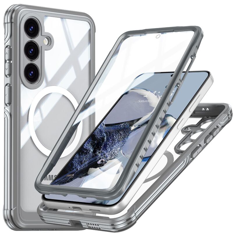 Samsung s25ultra 携帯電話ケース 9H ガラス 360° 全面保護 落下防止 衝撃吸収 傷防止 磁気充電対応ケース|undefined