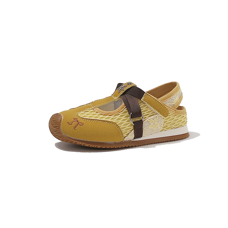 Zapatos de moda para niñas versátiles 2026 verano nuevos zapatos de moda para niños respirables sandalias casuales planas