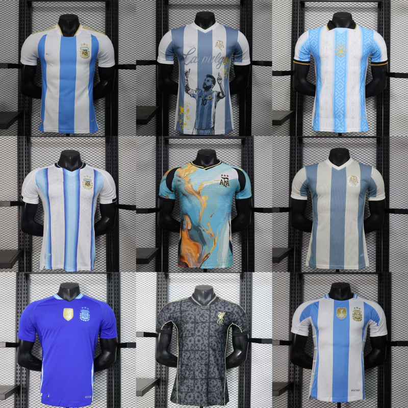 25-26 Jugadores argentinos, uniformes de fútbol de fans, uniformes de entrenamiento de edición especial de Messi, España