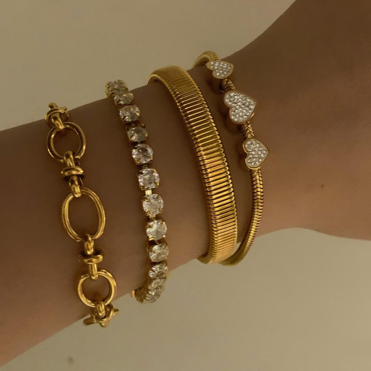 Women's Gender Vintage Style Classic Style Geometric 304 Stainless Steel Snake Chain Bracelets In Bulk